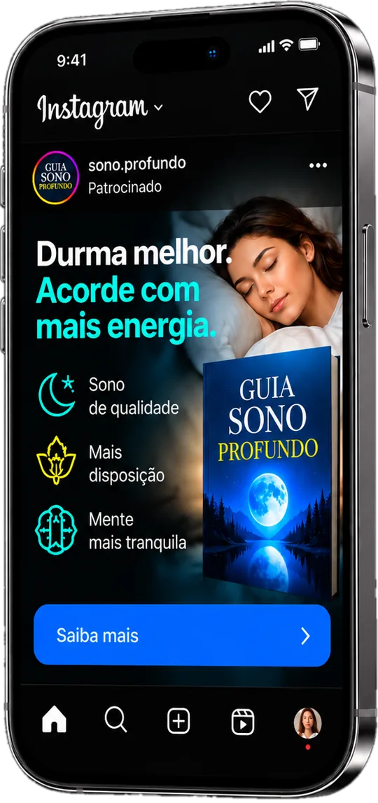 Anúncio patrocinado do Guia Sono Profundo no Instagram