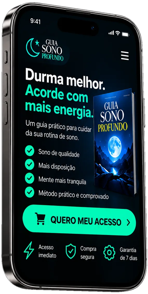 Página da oferta do Guia Sono Profundo com botão Quero meu acesso